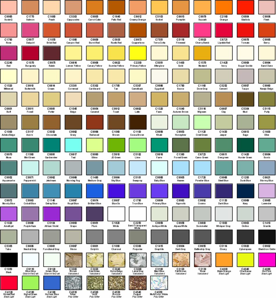 Quartz Colour Palette